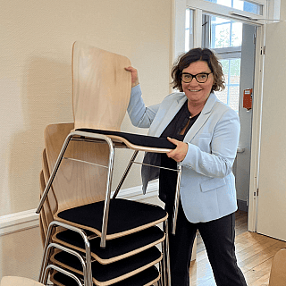 Janet Sönnichsen beim Schichtwechseltag im Materialhof